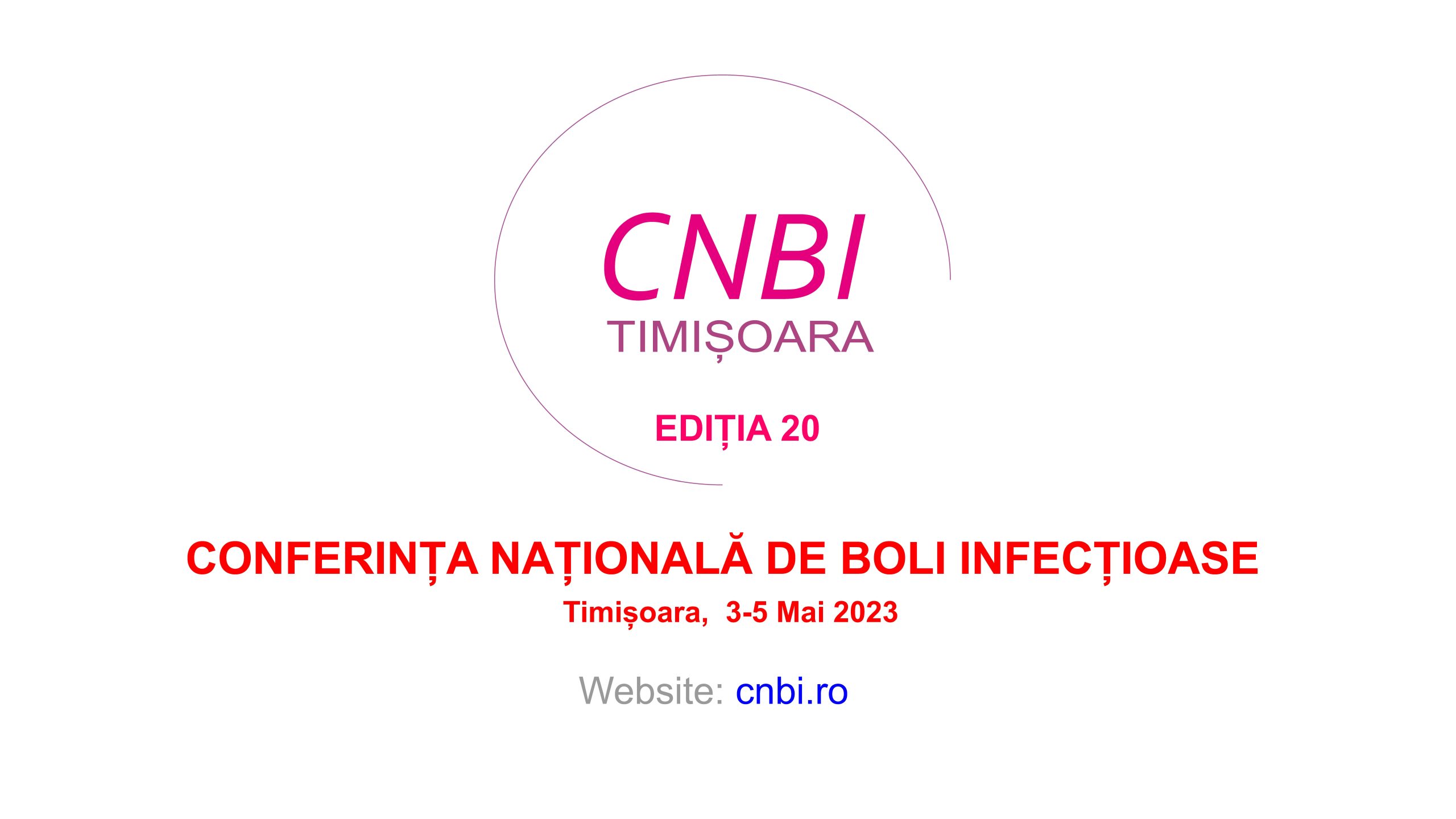 Afis CONFERINȚA NAȚIONALĂ DE BOLI INFECȚIOASE 3-5.05.2023