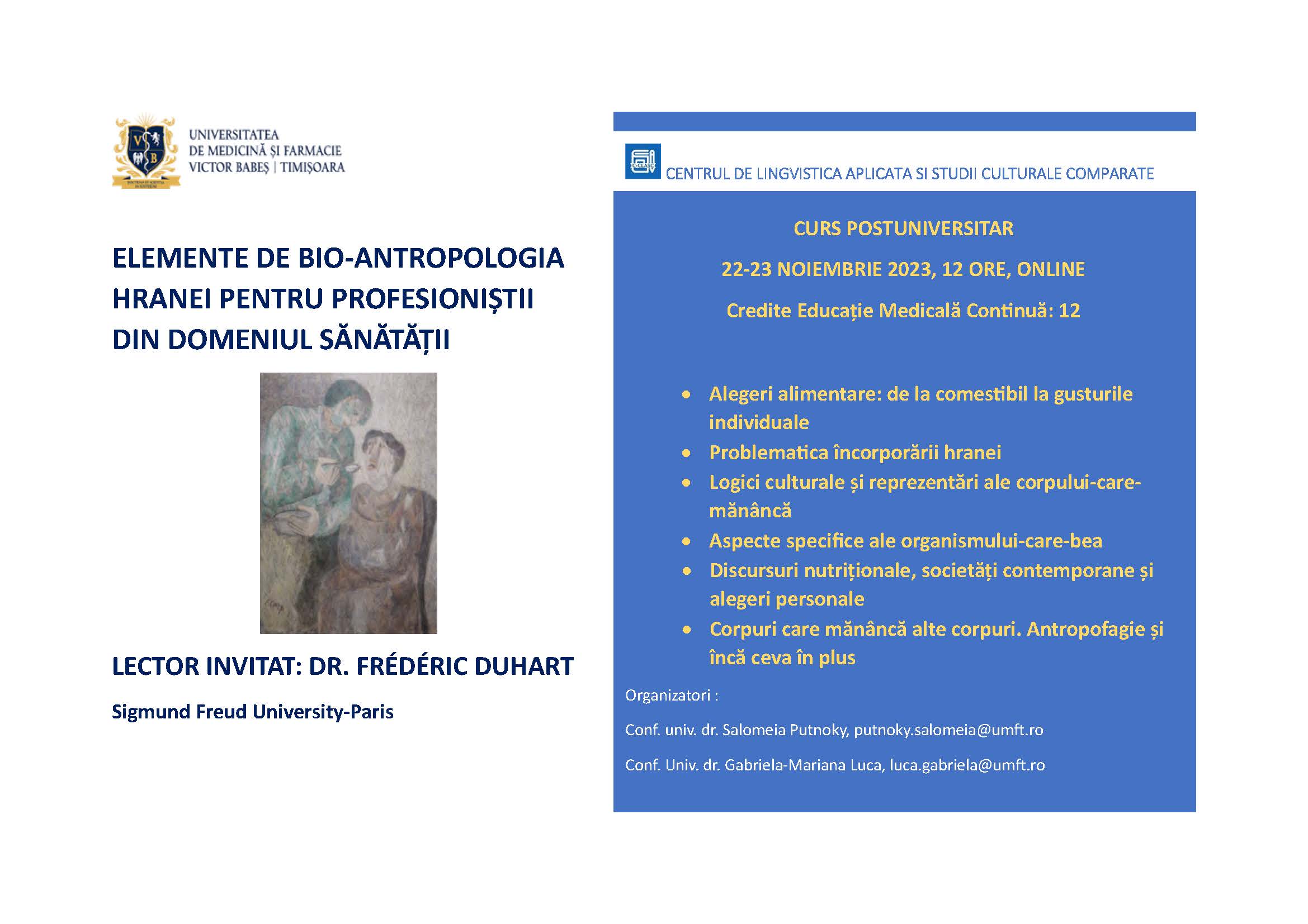Afis_Elemente de bioantropologia hranei_C-CLASC_curs postuniversitar_22-23.11.2023