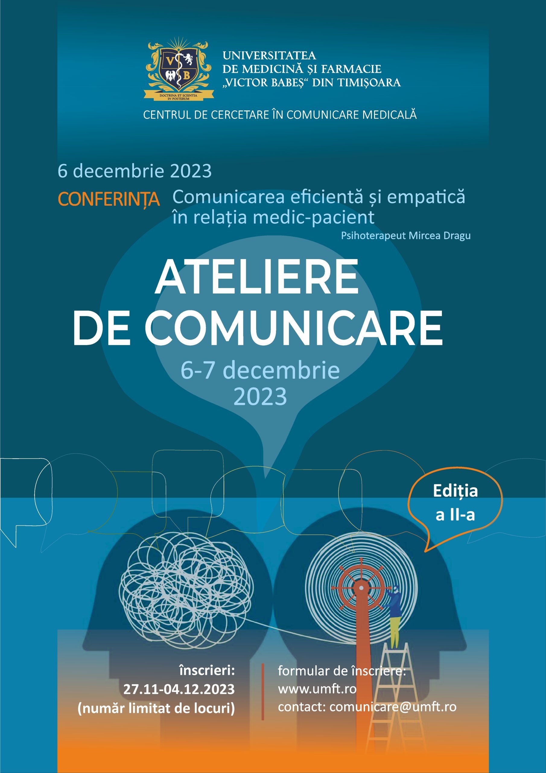 afis ateliere de comunicare 06-07.12.2023