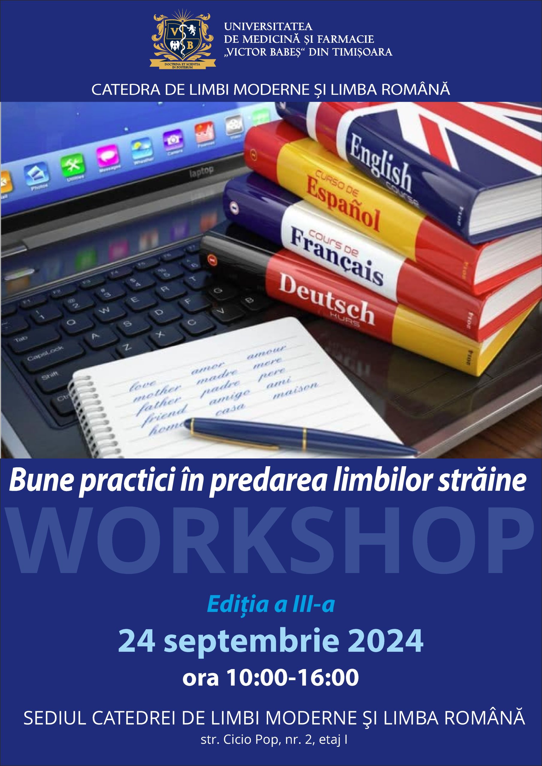 afis WORKSHOP Bune practici în predarea limbilor străine_ediția a III-a