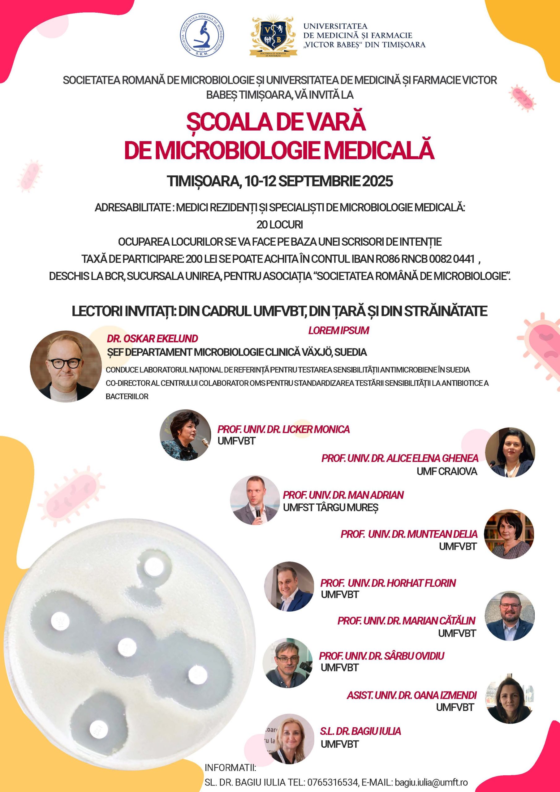 SCOALA DE VARA de Microbiologie medicala 2025