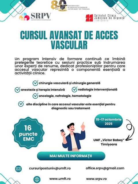 Afis_Curs practic de acces vascular 2025