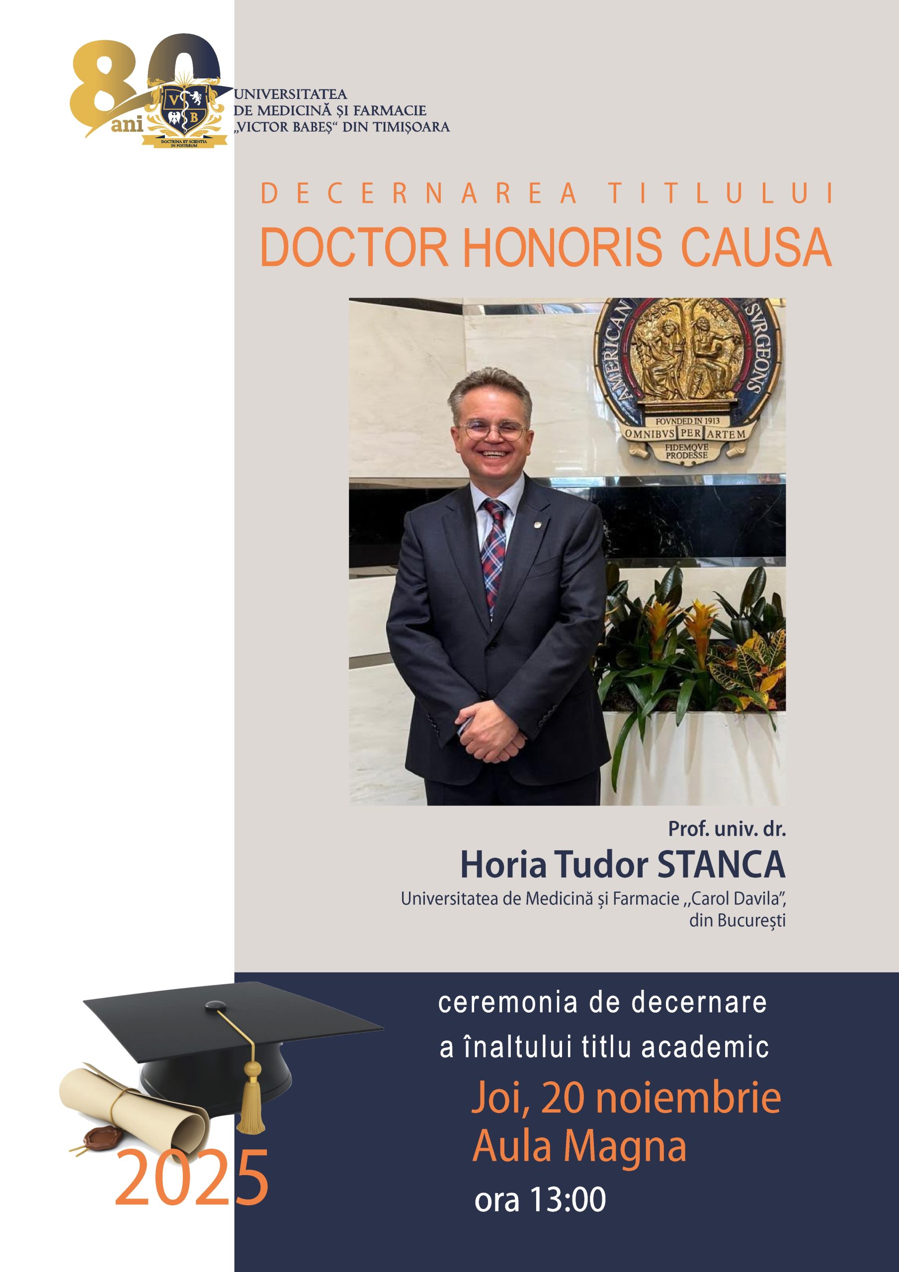 Afis DHC_Prof. Univ. Dr. Horia Tudor STANCA_20.11.2025
