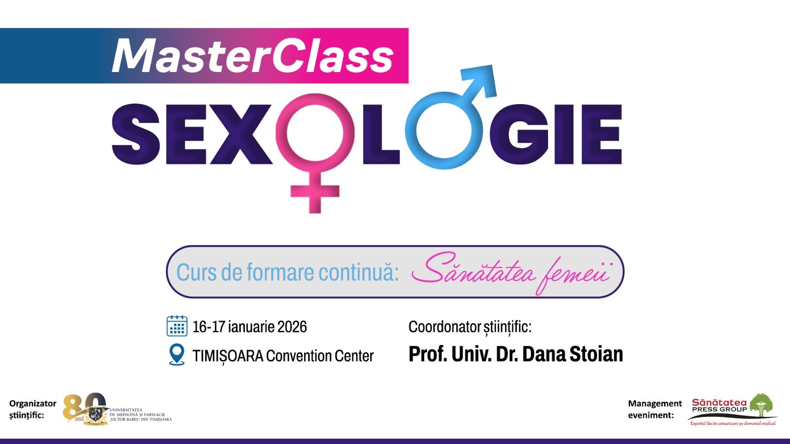 Masterclass Sexologie – Sănătatea femeii